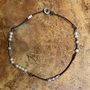 RETIRED Silpada Pearl and Silver Necklace
